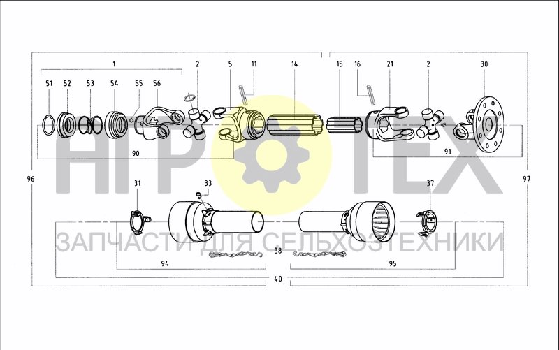 Чертеж DRIVELINE MA0005VE916