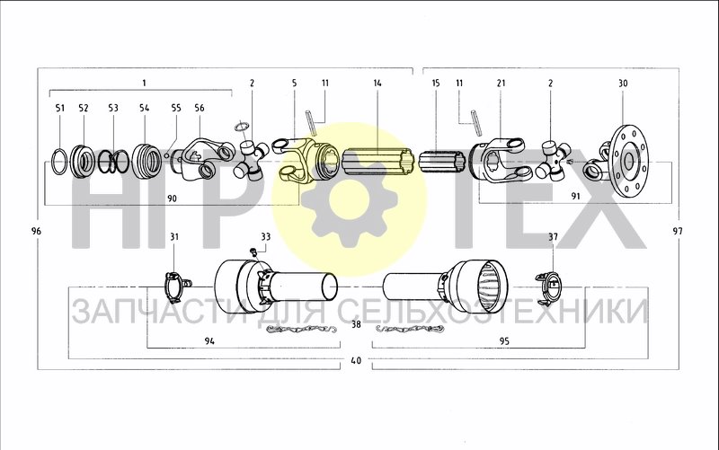 Чертеж DRIVELINE MA0005VE917