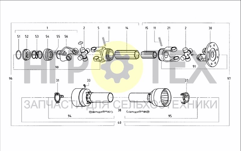 Чертеж DRIVELINE MA0005VE918