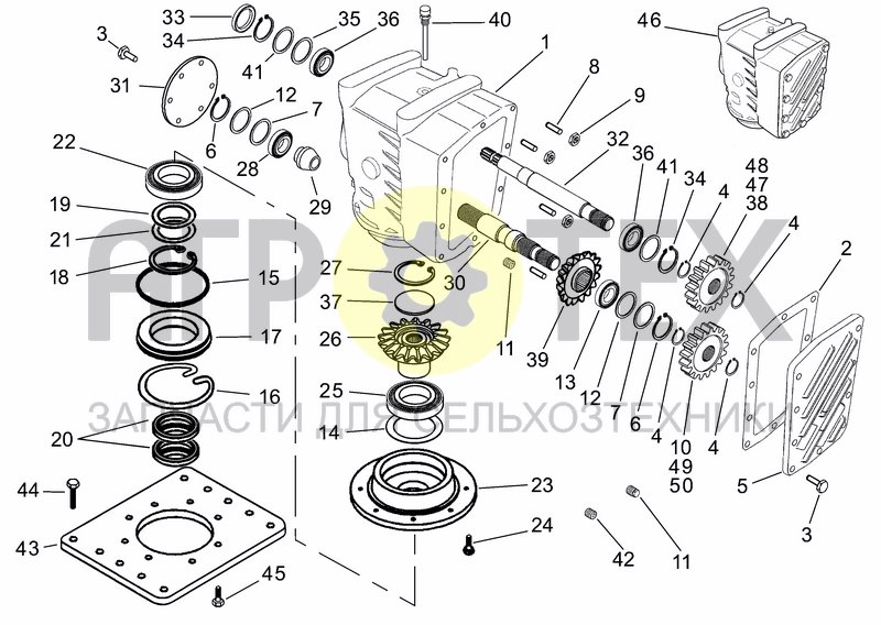 Чертеж LATERAL GEARBOX