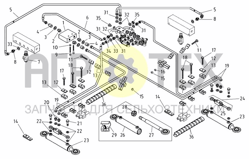 Чертеж ELECTRO-HYDRAULIC MARKER SYSTEM