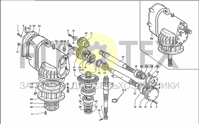 Чертеж LATERAL GEARBOX