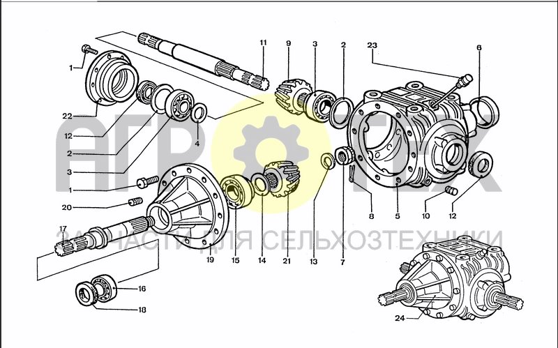 Чертеж CENTRAL GEARBOX