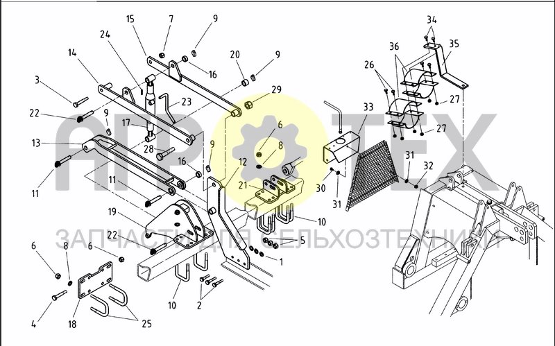 Чертеж DA SEEDER HITCH