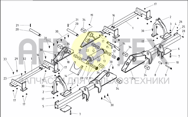 Чертеж HITCH FRAME