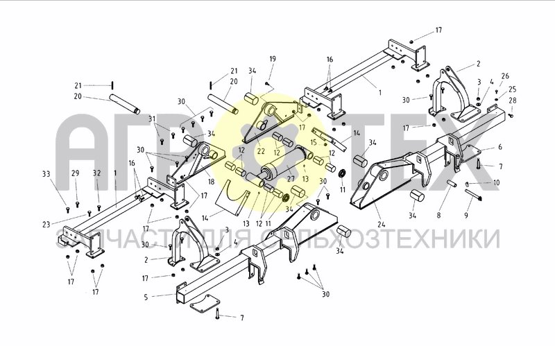 Чертеж HITCH FRAME