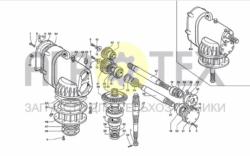 Чертеж LATERAL GEARBOX