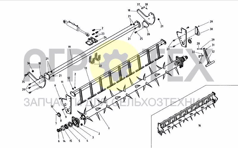 Чертеж SPIKE ROLLER