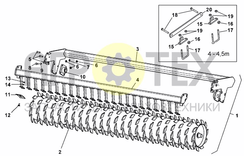 Чертеж PACKER ROLLER ?500