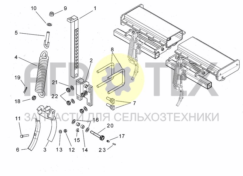 Чертеж TRACK ERADICATOR WITH SPRING (OPTIONAL)