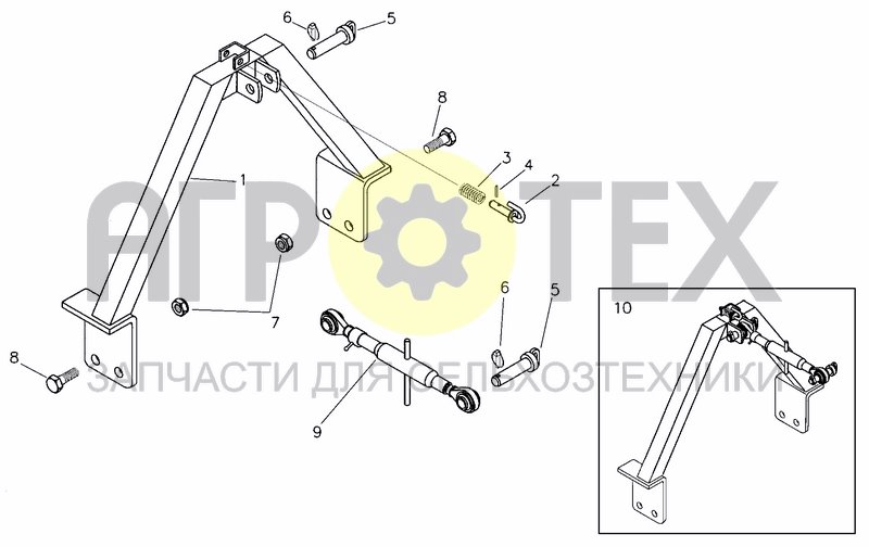 Чертеж DA-SEEDER HITCH (OPTIONAL)