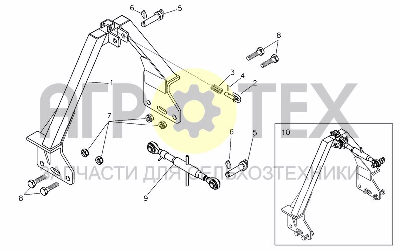 Чертеж DA-SEEDER HITCH (OPTIONAL)