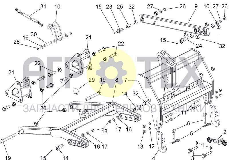 Чертеж IDRAULIC SEEDER HITCH HL25 (OPTIONAL)