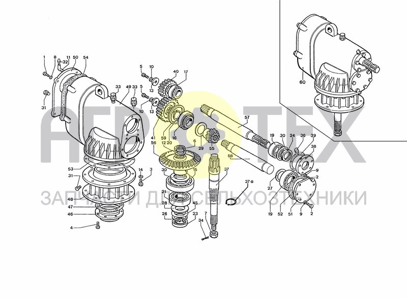 Чертеж LATERAL GEARBOX