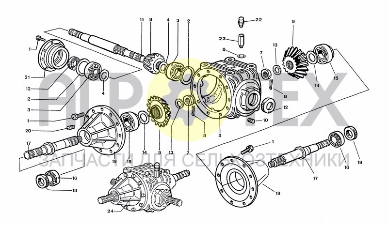 Чертеж CENTRAL GEARBOX OPTIONAL