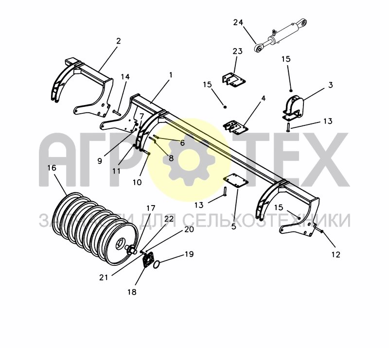 Чертеж DISC ROLLER FOLD NG 600 SF