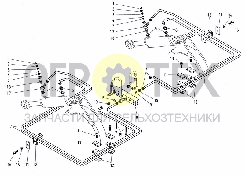 Чертеж HYDRAULIC SYSTEM ROLLER REGULATION