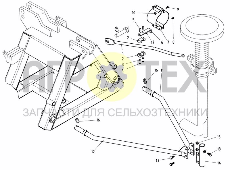 Чертеж SEEDER HOSE HITCH FOLD NG 400 MF OPTIONAL