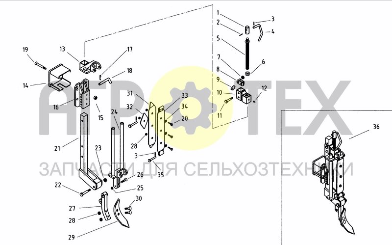 Чертеж TRACK ERADICATOR WITH SPRING OPTIONAL