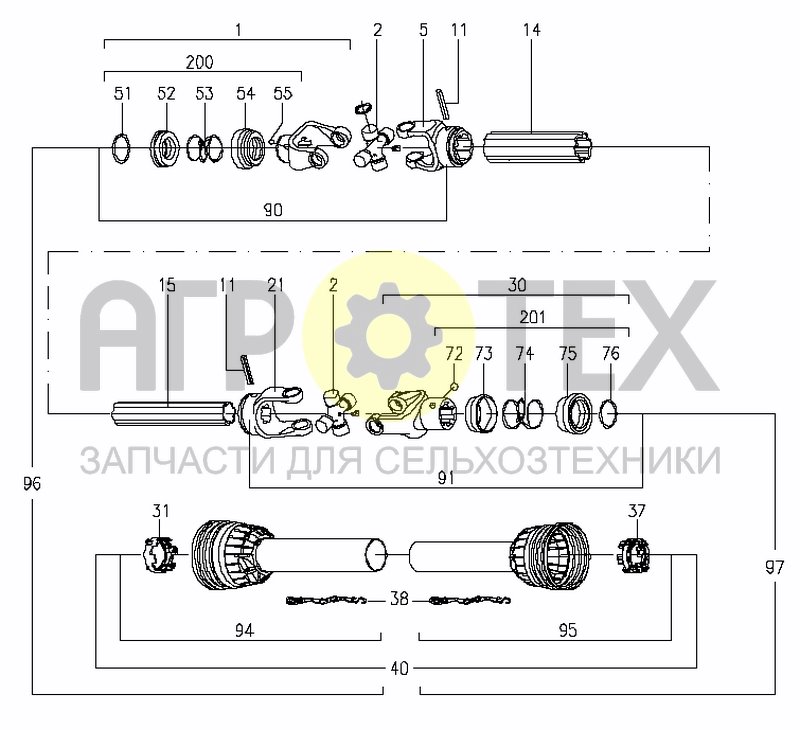 Чертеж DRIVELINE 00055E917