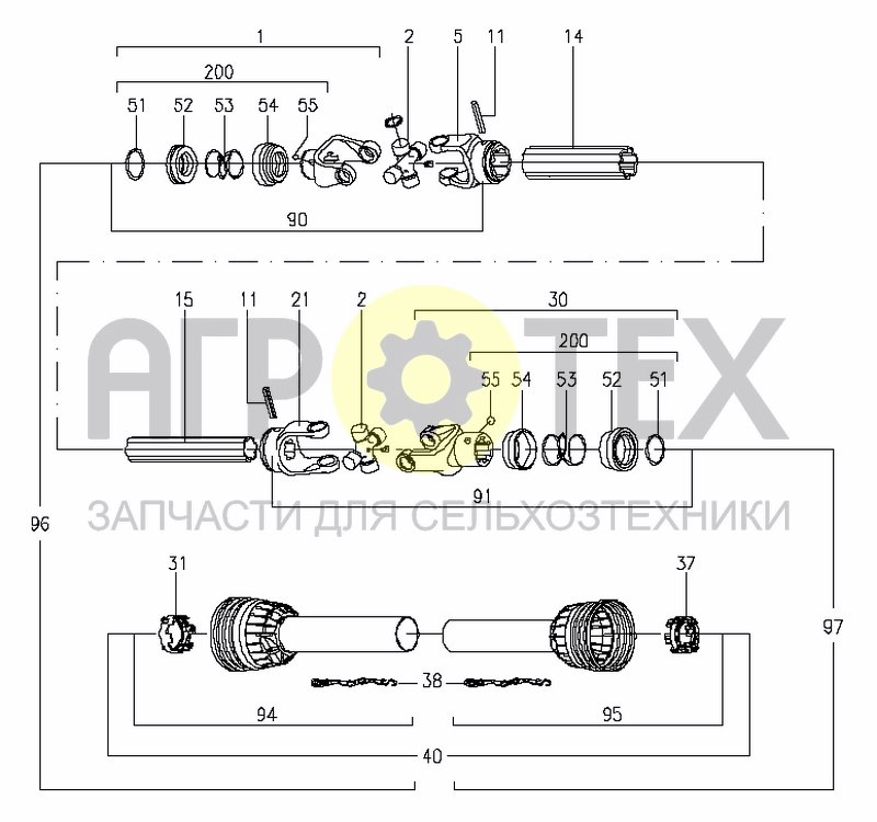 Чертеж DRIVELINE 00055E918