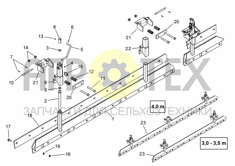 Чертеж REAR LEVELLING BAR (OPTIONAL)