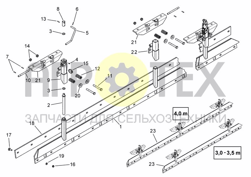 Чертеж REAR LEVELLING BAR (OPTIONAL)