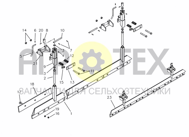 Чертеж REAR LEVELLING BAR