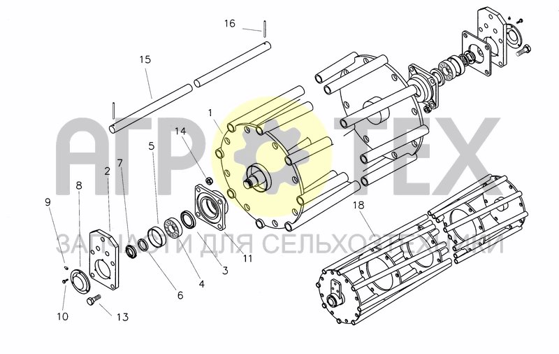 Чертеж CRUMBLE ROLLER