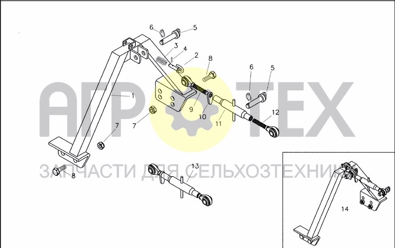 Чертеж DA-SEEDER HITCH