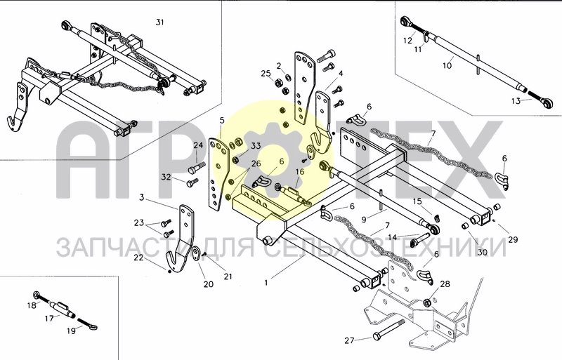 Чертеж MECH. SEEDER HITCH