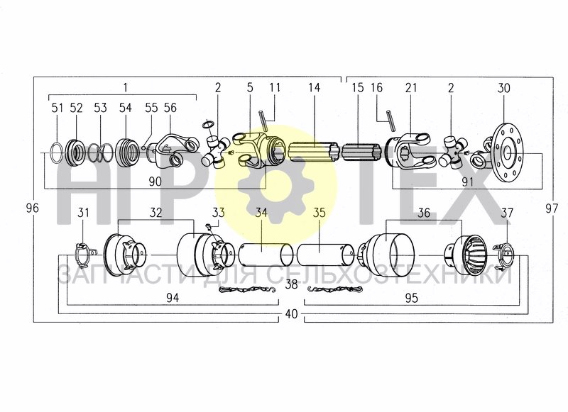 Чертеж DRIVELINE 0005VE617