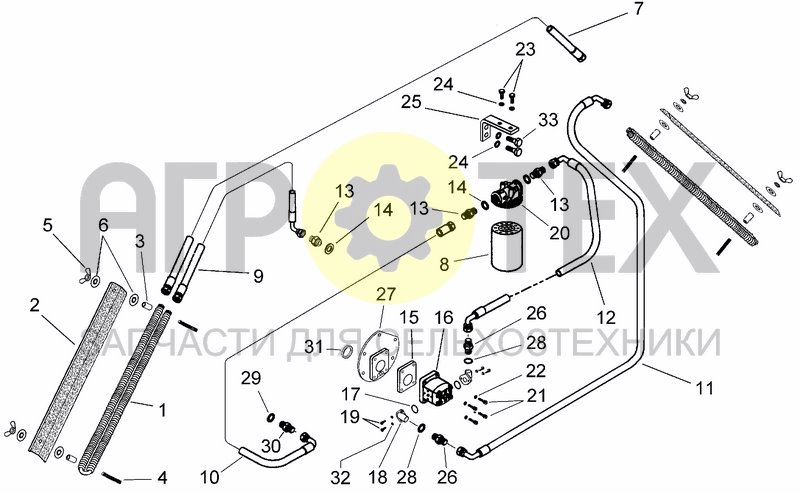 Чертеж OIL COOLER SYSTEM