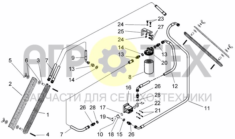 Чертеж OIL COOLER SYSTEM FOR GE70