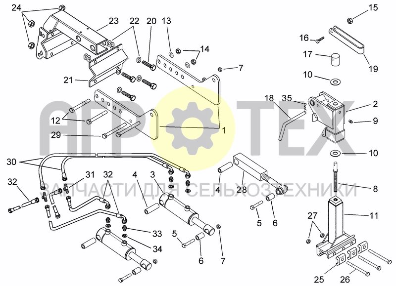 Чертеж SEED DRILL HITCH