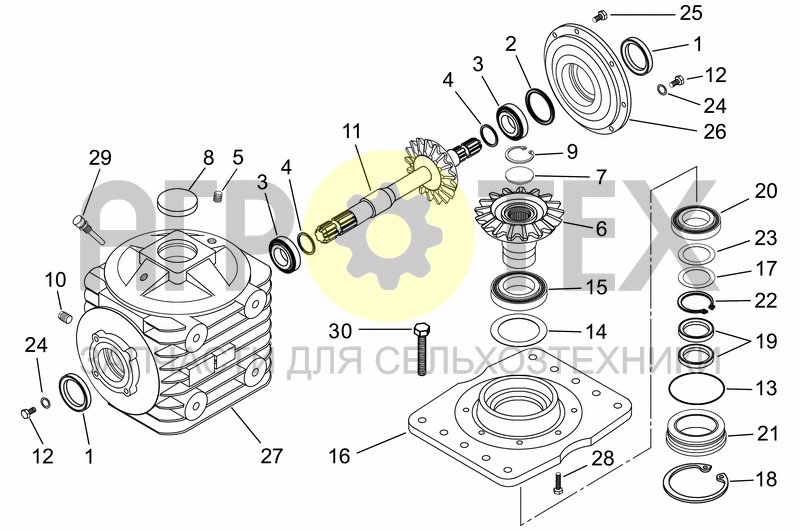 Чертеж LATERAL GEARBOX