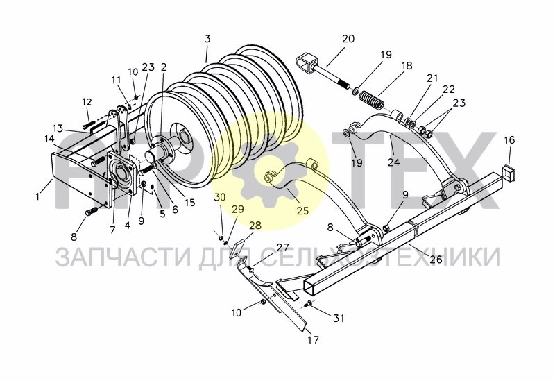 Чертеж DISC ROLLER