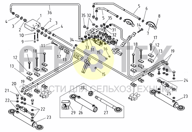 Чертеж HYDRAULIC MARKER SYSTEM