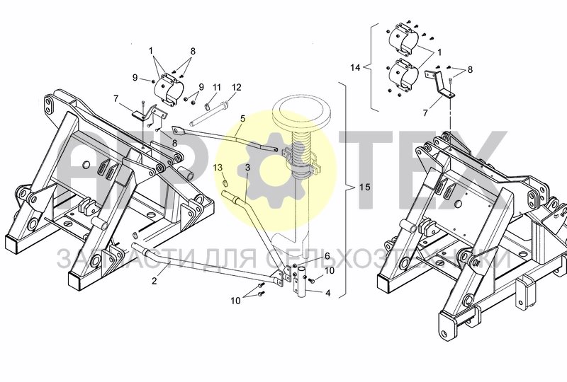 Чертеж SEED DRILL HOSES CONNECTION