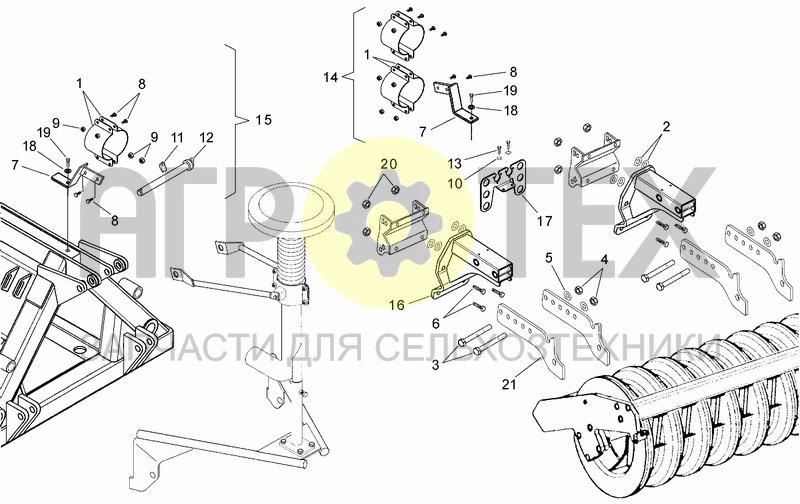 Чертеж SEED DRILL HOSES CONNECTION