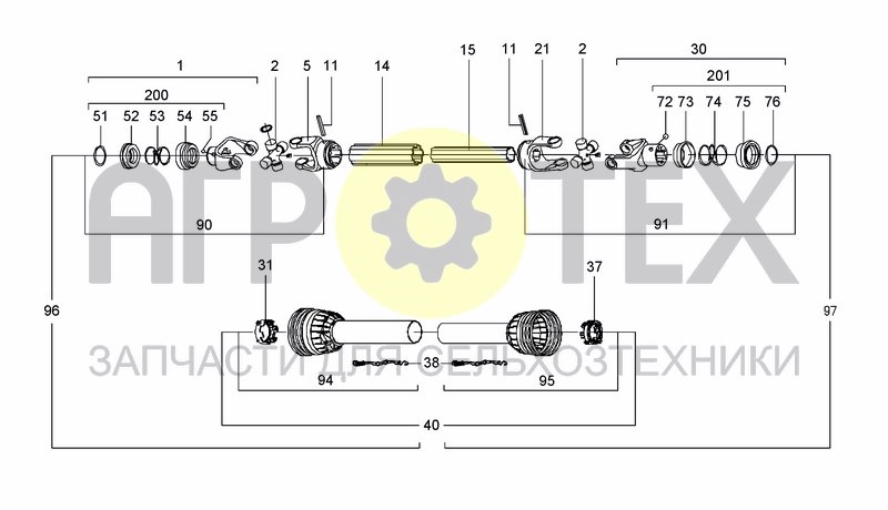 Чертеж DRIVELINE 00055E917