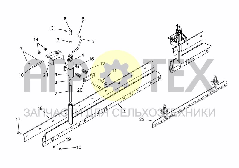 Чертеж REAR LEVELLING BAR