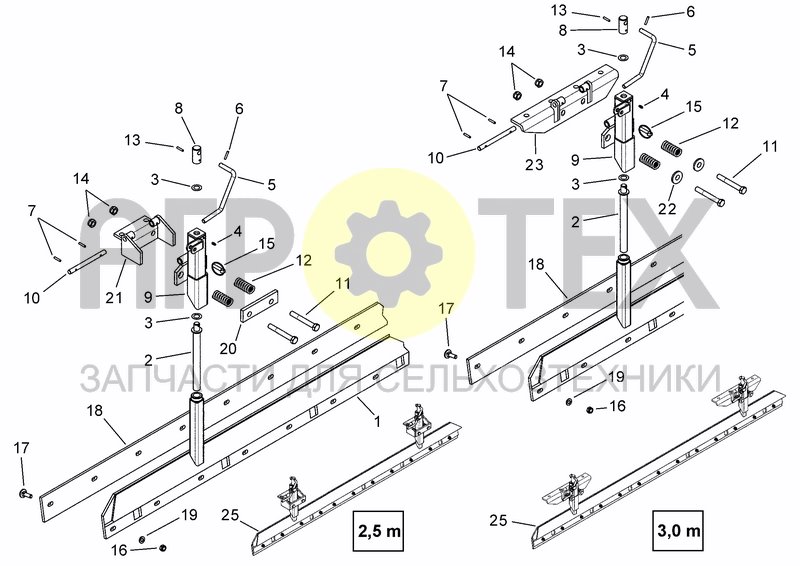 Чертеж REAR LEVELLING BAR