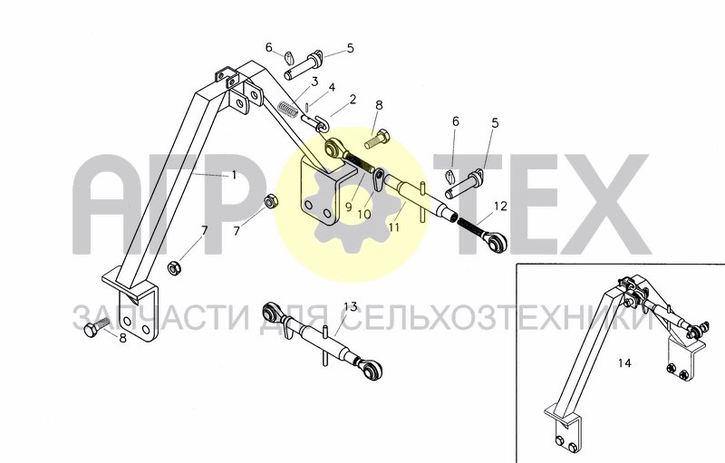 Чертеж DA-SEEDER HITCH