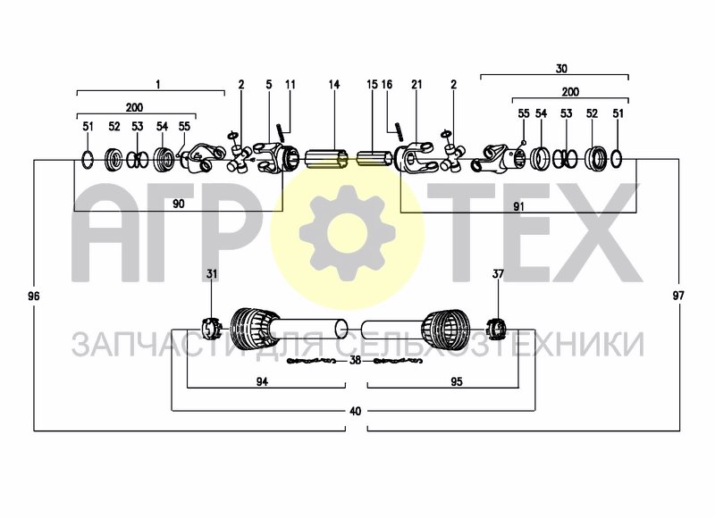 Чертеж DRIVELINE 00055E868