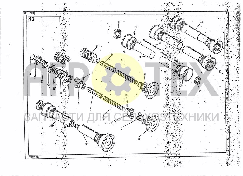 Чертеж DRIVELINE 0005VE817