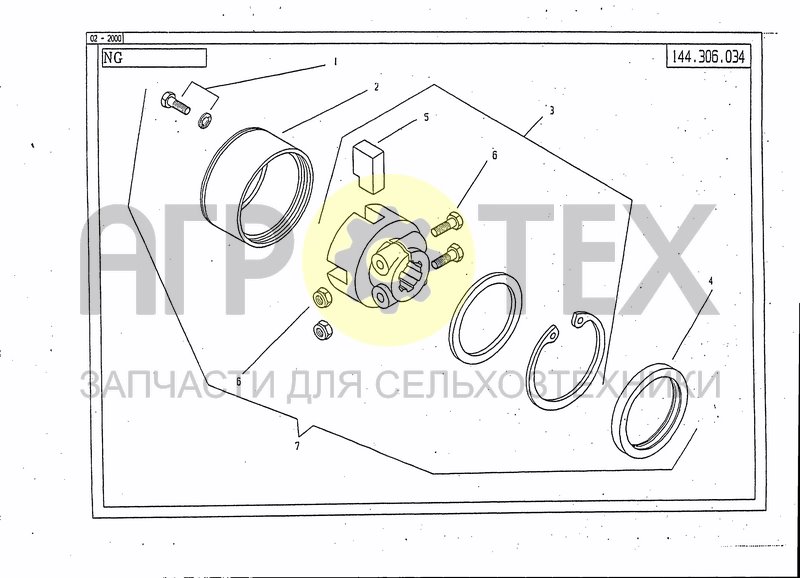 Чертеж AUTOMATIC TORQUE LIMITER 144.306.034 (2500NM)