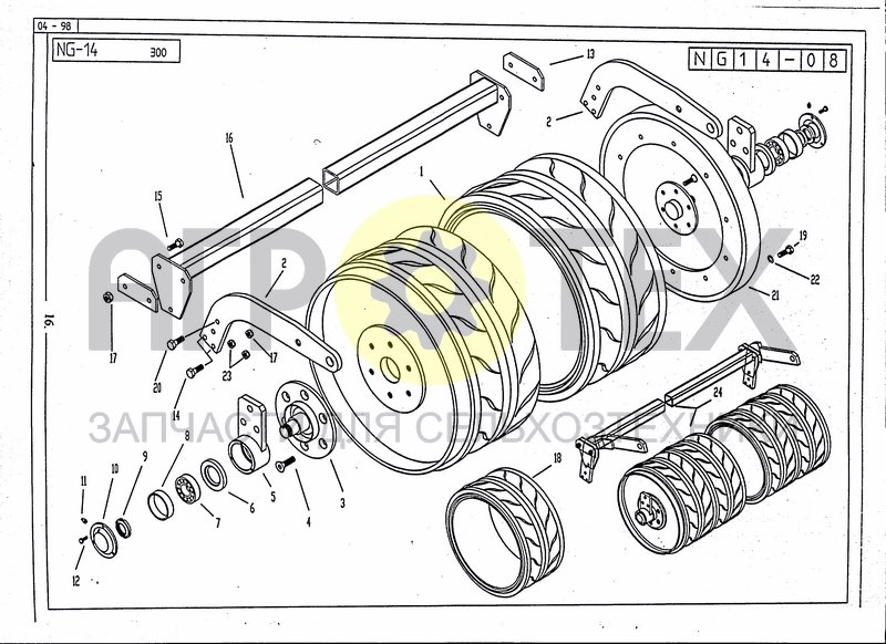 Чертеж TIRES ROLLER