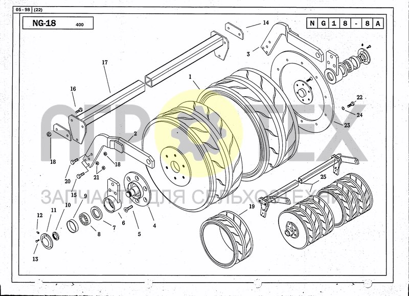 Чертеж TIRES ROLLER