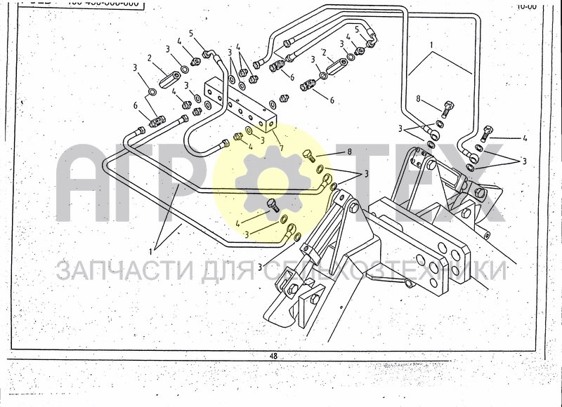 Чертеж UPPER HYDRAULIC SYSTEM